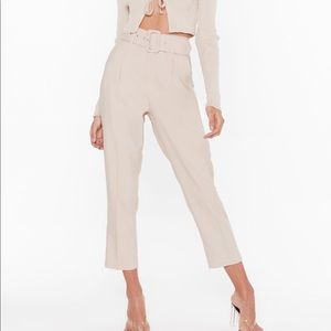 Nasty Gal Hit Top Gear Belted Pants Trendy